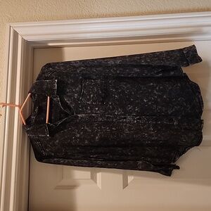 COPY - Torrid size 00. Long sleeve blouse. 100% rayon. Burgundy , Black on anot…